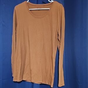 No Boundaries Women's Long Sleeve Brown Top
